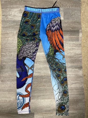 Tatami Fightwear Flying Peacocks Spats Size Medium Grappling Tights Stretch - Picture 2 of 3