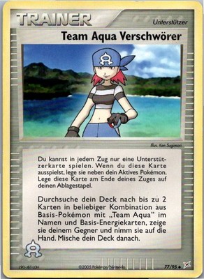 Pokémon Team Aqua Verschwörer 77/95 EX Team Magma vs Team Aqua 2005 Deutsch
