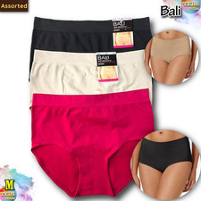 NWT 3-Pack Bali Women's M/6 One Smooth U All Over Smoothing Brief 2361 Assorted
