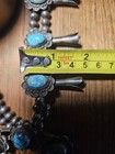 Turquoise Squash Blossom Necklace Navajo Native American Silver 26"  — photo 8