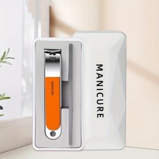 2pcs Set Stainless Steel Sharp Edge Nail Clippers with Nail File Set for Manicur