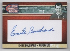 2018-19 President's Choice Bleu Blanc Et Rouge Papercuts Emile Bouchard Auto