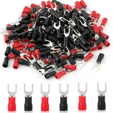 Insulated Fork Spade Wire Connector 100 Pcs 12 10
