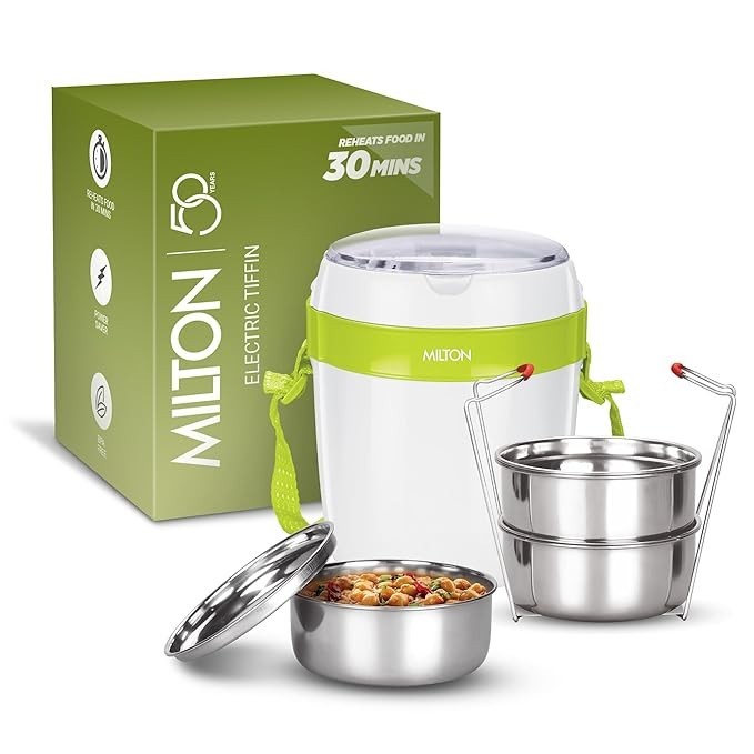 Electric Tiffin Carrier - Set Of 3 Containers