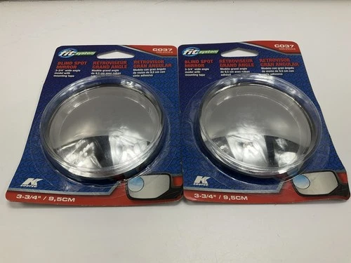 K Source C037 Blind Spot Mirror, Convex Round Wide Angle 3-3/4"