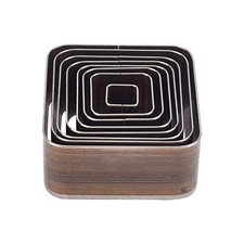 PH PandaHall 8 pcs High Carbon Steel One Hole 8 Sizes (20-55mm), Square