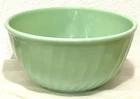 Vintage Fire King Green Jadeite 9” Swirl Pattern Mixing Bowl