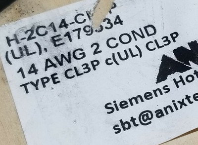 ADC Northflex 14/2C Stranded Copper Plenum LV Power Alarm Cable CL3P Blue /100ft