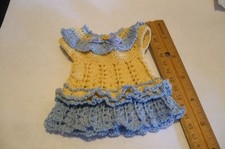 FRENCH YELLOW MIGNONETTE DRESS  for 9” ANTIQUE KESTNER  CHUNKY ALL BISQUE DOLL