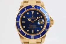 Rolex Rolex Submariner 16808 Blue 40mm 18k Yellow Watch 1981 (163.81g.)