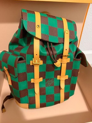 louis vuitton christopher backpack, green, limited edition