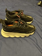 Versace Chain Reaction Runner Nero Scarpe da Ginnastica Uomo Taglia UK 9 EU 43