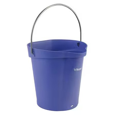 Vikan 56888 1 1/2 Gal Round Bucket, 9 19/32 In Dia, Purple,