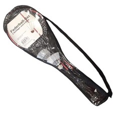 Federball-Set 2 Badminton-Schläger sowie 2 Federbälle in Tasche