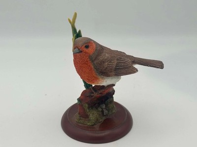 Border Fine Arts Studio Vögel Rotkehlchen auf Tontopf A8777 Figur