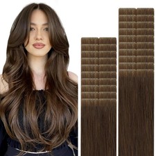 VINBAO Invisi Edge Tape Hair Extensions Chocolate Brown 14in 40g 20pcs Seamless