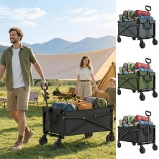 81L Festival Trolley on Wheels, Garden Folding Trolley Cart