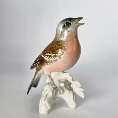 Karl Ens Vogel Figur Porzellan Singvogel handbemalt Volkstedt 13cm