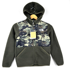 NEW The North Face Teen Boys Medium 10 Forrest Fleece Camo Zip Hooded Jacket