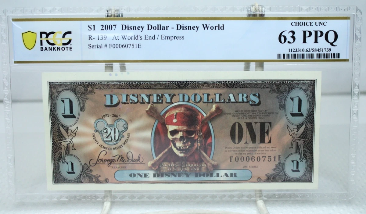 Pirates of the Caribbean Disney Dollars (1968-Now) for sale | eBay