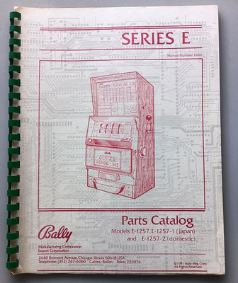 Bally Slot Machine Series E Manual Number 7090 (FREE SHIPPING)