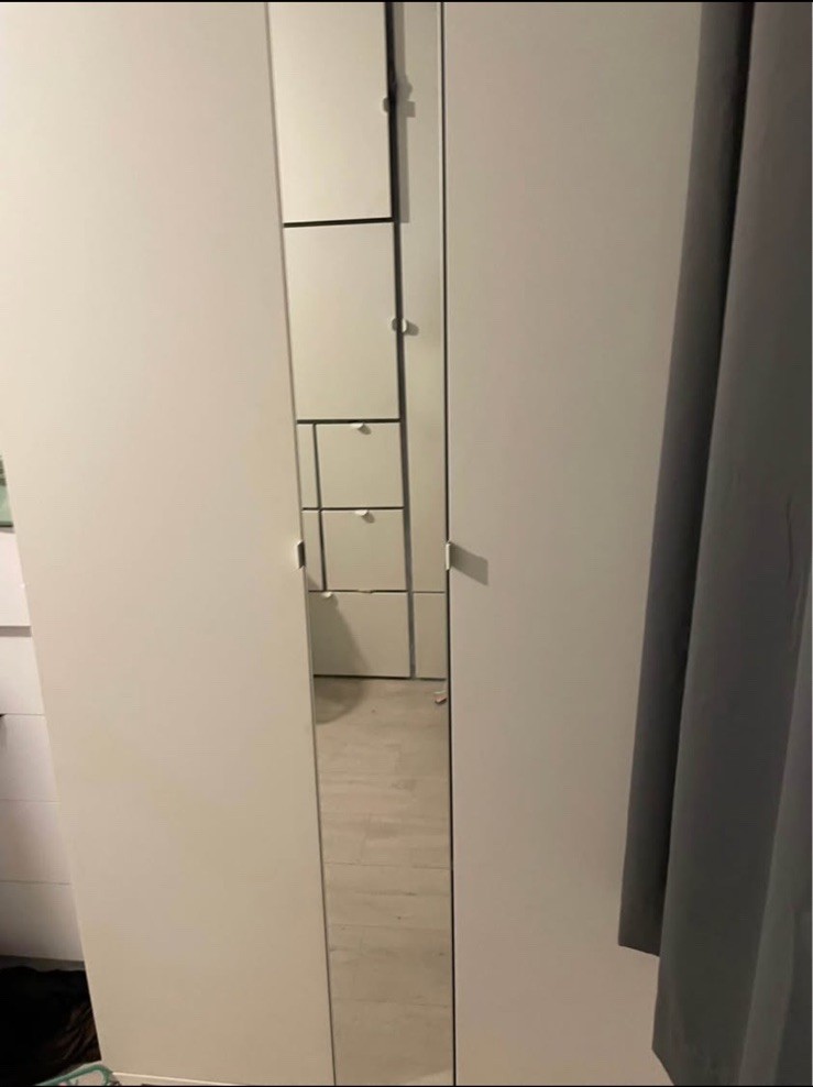 IKEA VIHALS White Wardrobe with 2 Doors 105x57x200 Cm | eBay UK