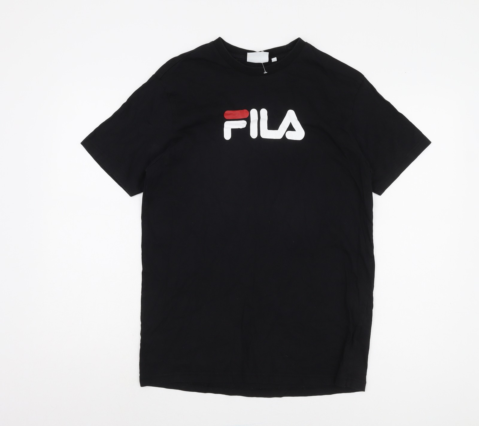 T shirt uomo Fila in cotone nero taglia S girocollo