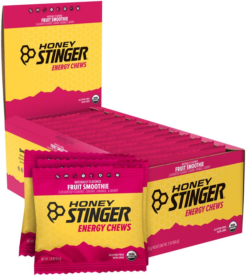 Organic Honey Stinger Energy Chews - Фруктовый смузи без глютена с витамином С 7790₽