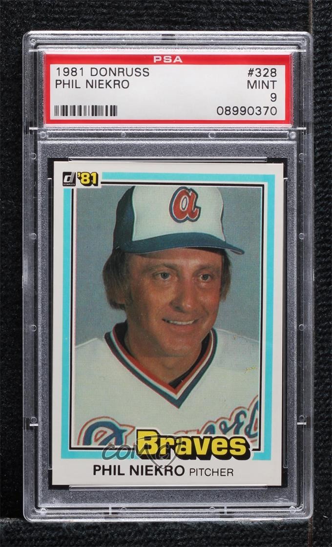 1981 Donruss Phil Niekro #328 PSA 9 MINT HOF