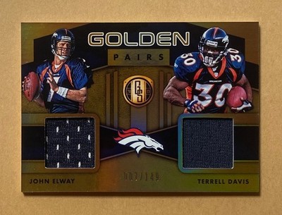 2019 Panini Gold Standard John Elway Terrell Davis Dual #7/149 Jersey Number 1/1