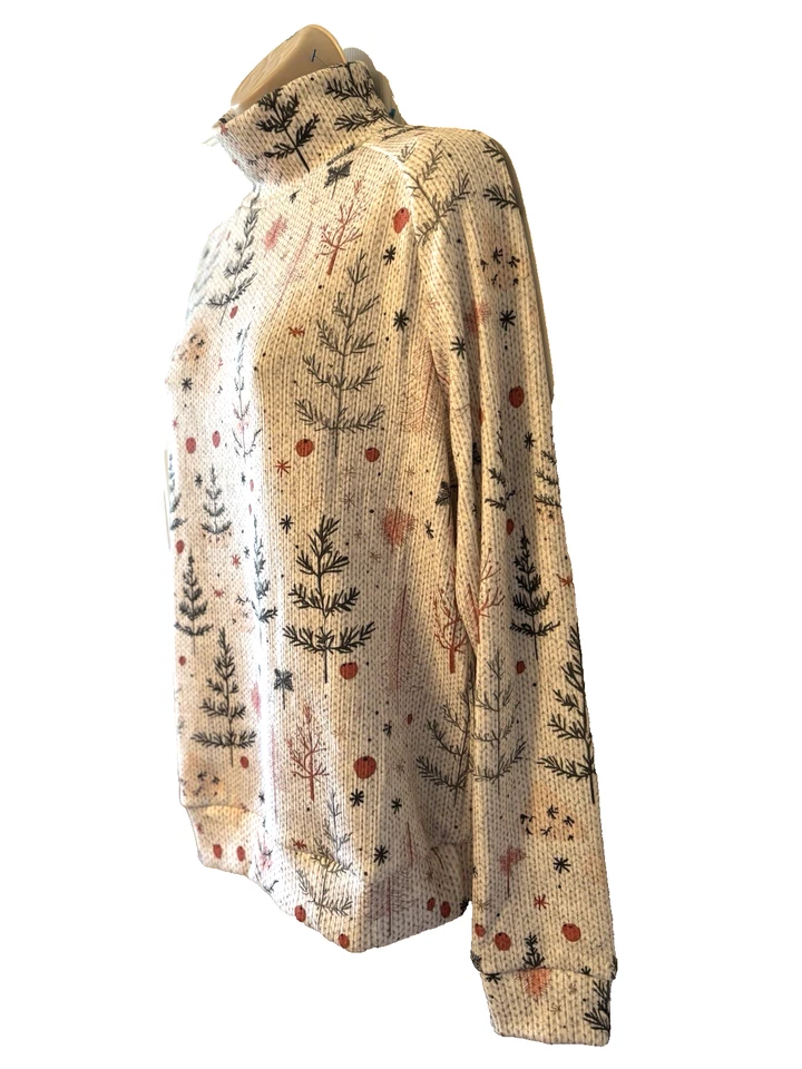 Top de vacaciones de cuello alto suave grueso manga larga para mujer talla S Foto 4 de 4