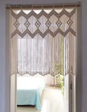 Macrame Doorway Curtains Wall Hanging Window Curtain Panels Closet Room Divid...