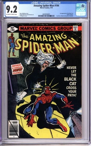 Amazing Spider-Man #194 CGC 9.2 NM 1st Black Cat Marvel comics 4649206001