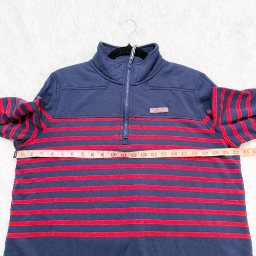 Women Vineyard Vines Quarter Zip The Shep Shirt in Navy Blue Red Size Large - Picture 7 of 11