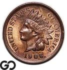 1906 Indian Head Cent Penny, Red Brown, Solid Gem BU++ RB