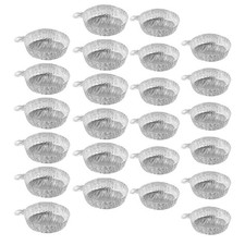 50 Pcs Aluminum Foil Pans Small Round Aluminium Trays Containers