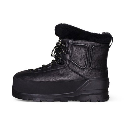 UGG SHASTA BOOT MID BLACK LEATHER WOOL SNOW ALL GENDER BOOTS  display picture 1