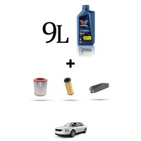 Hoffcar Wartungsset 3 Filter Und 9L ÖL FüR Audi A8 (4E) 3.0 V6 TDI 171KW Ab 2