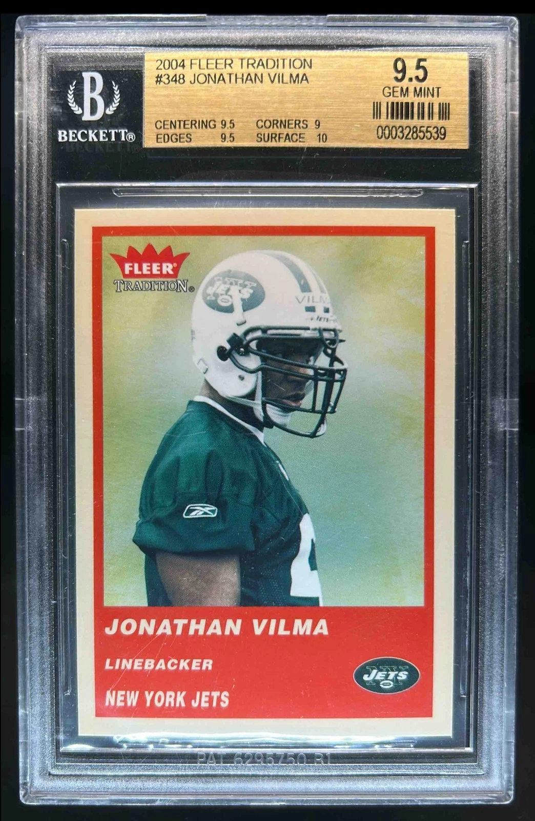 Jonathan Vilma Fleer Tradition #348 Base