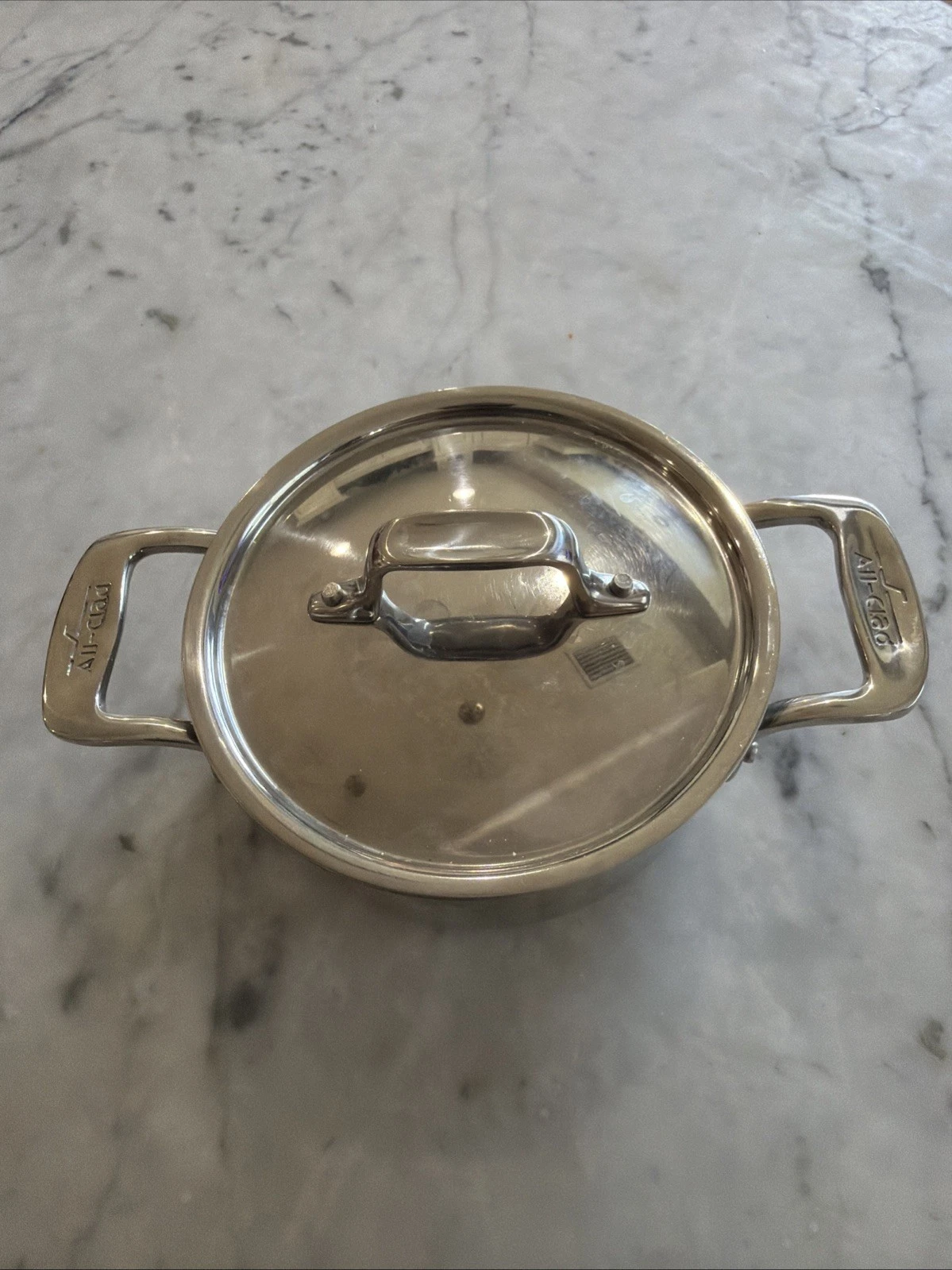 All-Clad Stainless Steel Mini Dutch Oven Cocotte Pot with Lid .5 Qt 89 205-3142
