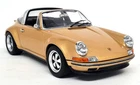 KK 1/18 Porsche 911 Singer Targa Gold Metallic 964 930 Diecast Scale Model Car