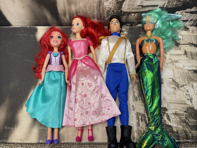 Vintage Puppen, Inkl Disney Die kleine Meerjungfrau Arielle, Meerjungfrau Puppen Konvolut