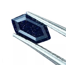 Synthetic Top Quality Blue Sunstone Faceted Long Hexagon Shape Loose Gemstone