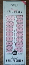 New Sealed NCLA Nail Wraps Pink Bows Self Adhesive Rare and Hard to Find