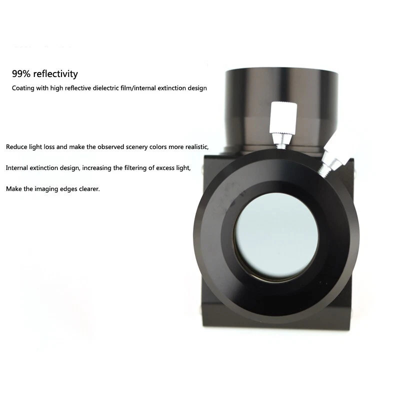 Espejo diagonal Skyoptikst 2 pulgadas 90 grados, 99% alto reflectante para telescopio Foto 3 de 4