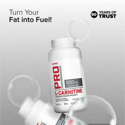 GNC Pro Performance 500mg L-Carnitine 60 Tablets Burns Fat for Instant |  eBay