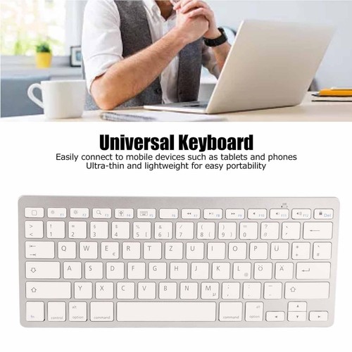 Wireless Keyboard Universal Slim Silent Wireless BT German Keyboard For IOS SLS - Picture 11 of 21