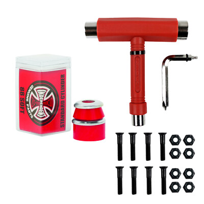 Independent Skateboard Bushings Cylinder Red 88A With Krown T-Tool & Hardware