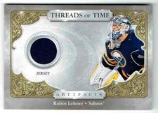 2020-21 ARTIFACTS THREADS OF TIME ROBIN LEHNER JERSEY 1 COLOR BUFFALO SABRES