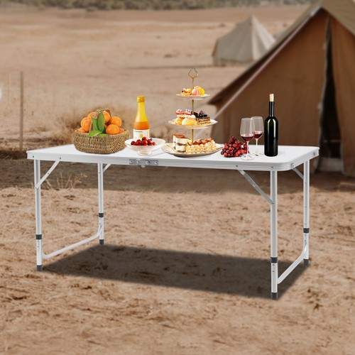 Portable Folding Table Indoor & Outdoor Adjustable Height Table for Picnic, BBQ - Picture 22 of 24